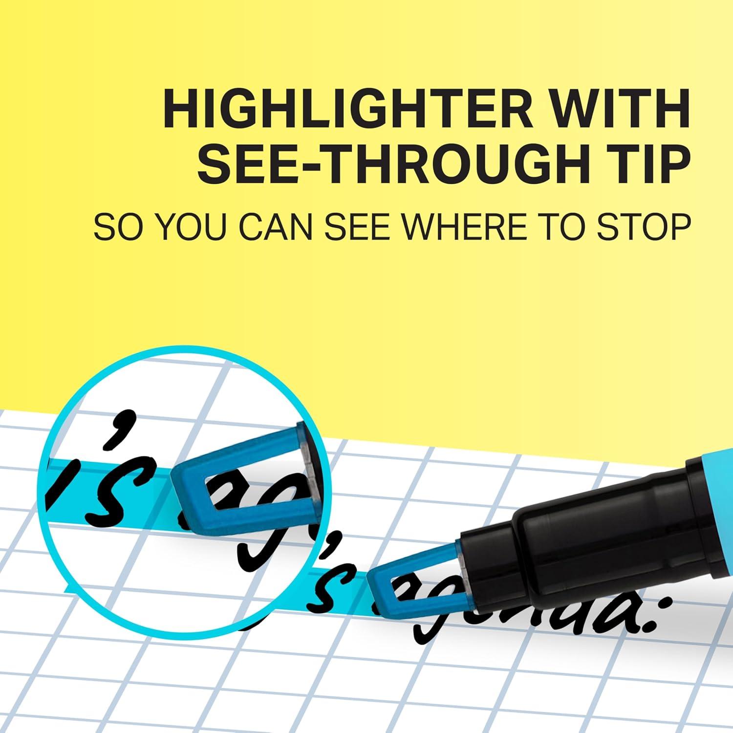 image:imageSharpie Clear View Highlighters With SeeThrough Chisel Tip Assorted Colors 12 Count School Teacher Office Supplies1 Count Pack of 12