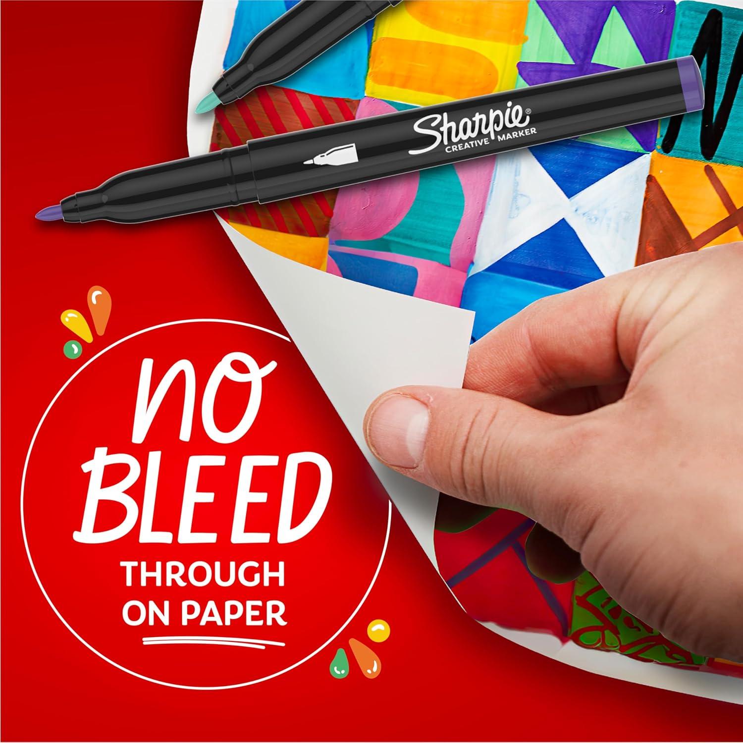 image:imageSharpie Creative Markers Variety Pack WaterBased Acrylic Paint Markers Fine Tip Assorted 24 Count1 Count Pack of 1