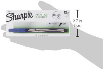 image:imageSharpie Felt Tip Pens Fine Point 04mm Blue 12 Count1 Count Pack of 12