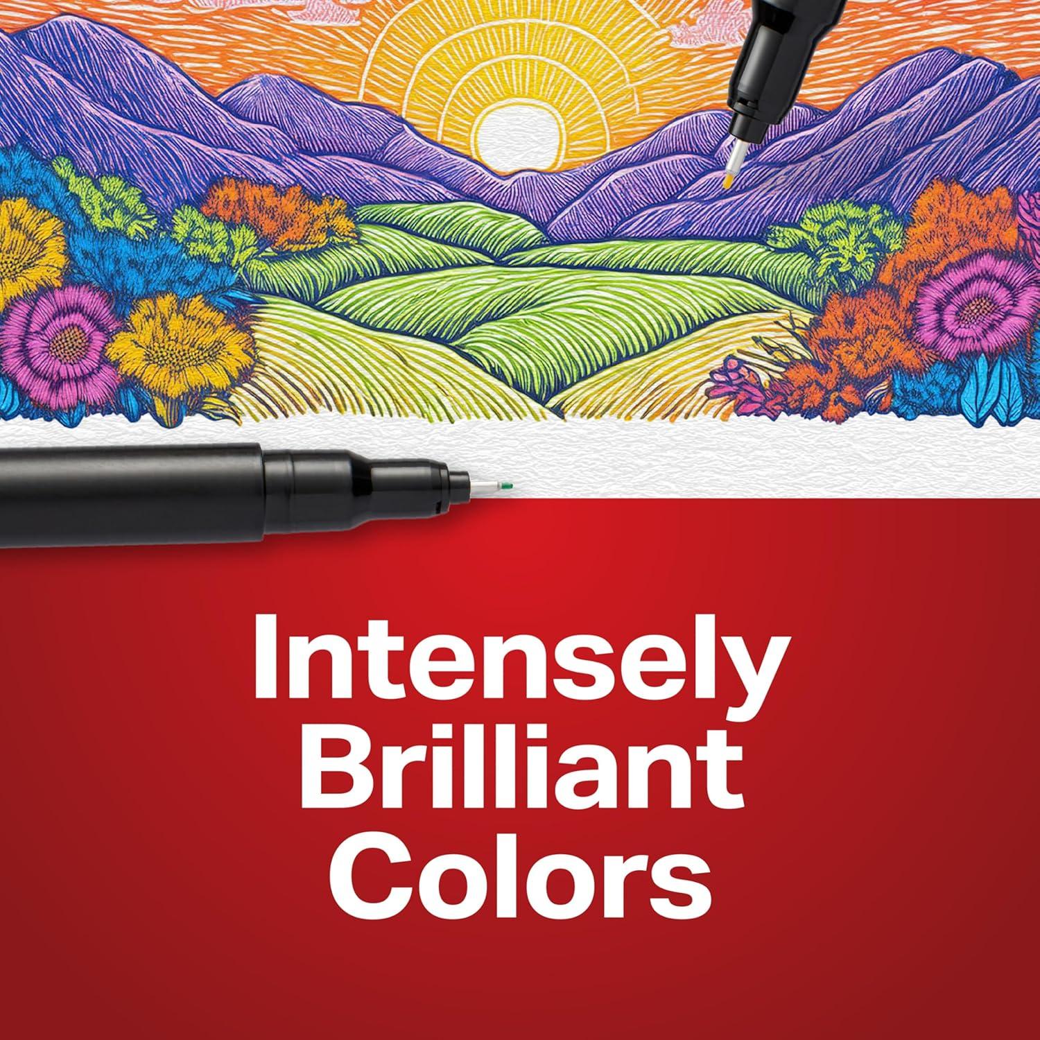 image:imageSharpie Felt Tip Pens Fine Point 04mm Blue 12 Count1 Count Pack of 12