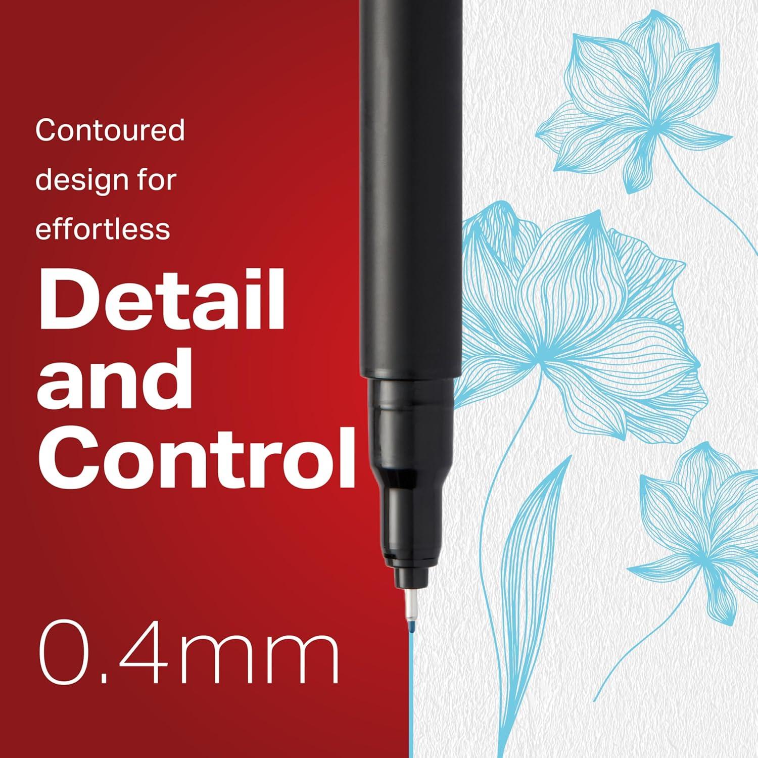 image:imageSharpie Felt Tip Pens Fine Point 04mm Blue 12 Count1 Count Pack of 12