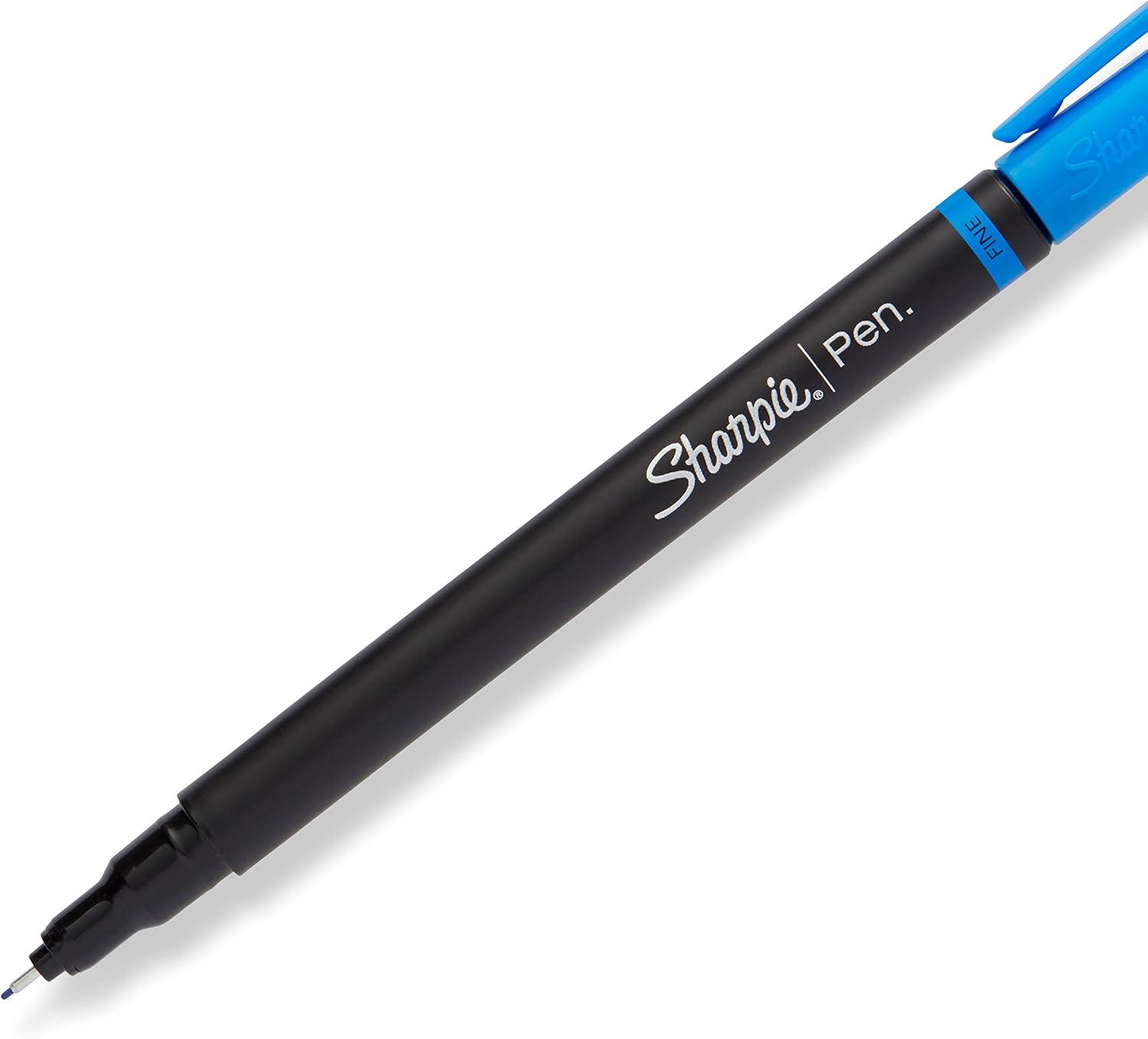 image:imageSharpie Felt Tip Pens Fine Point 04mm Blue 12 Count12 Count Pack of 12