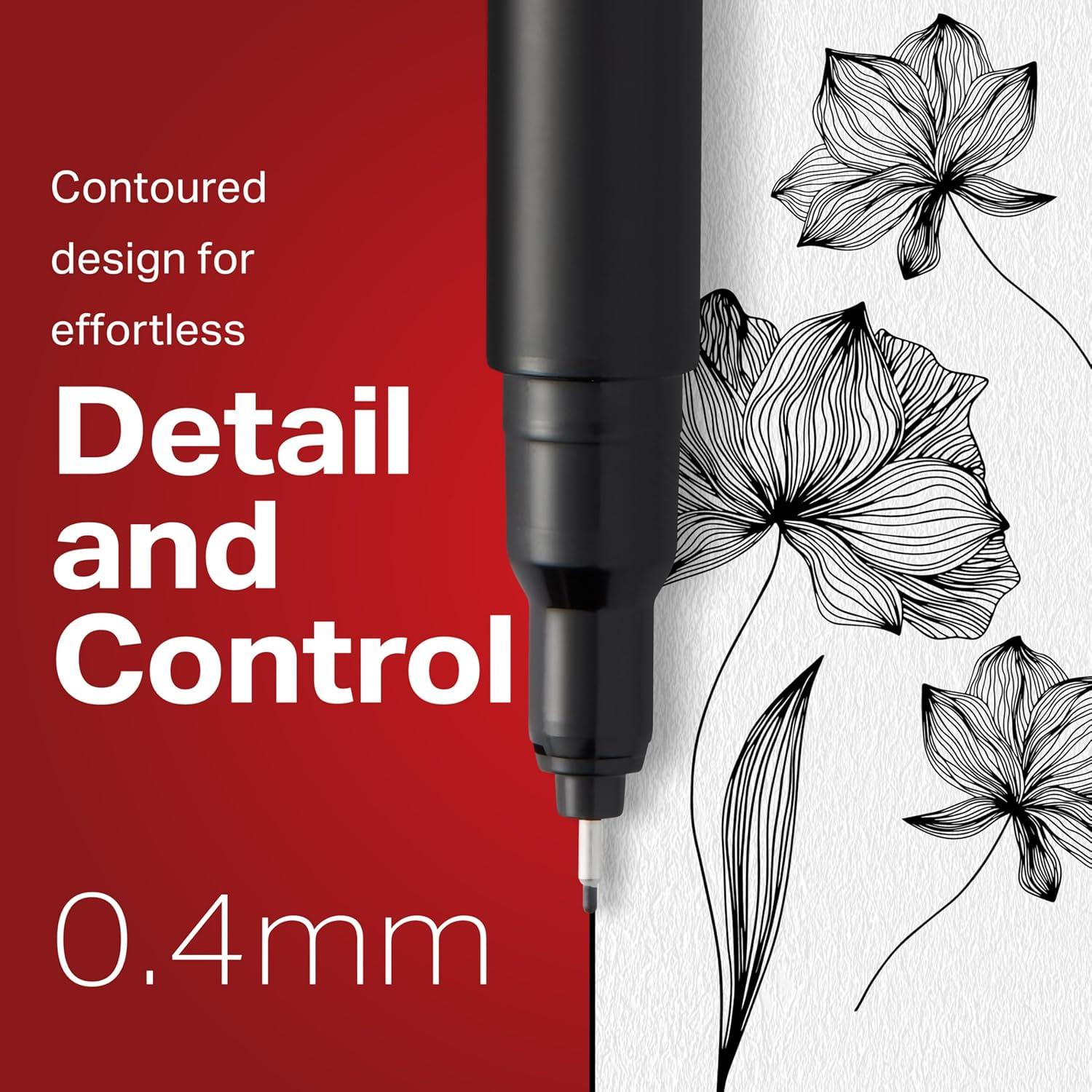 image:imageSharpie Felt Tip Pens Fine Point 04mm Red 12 Count