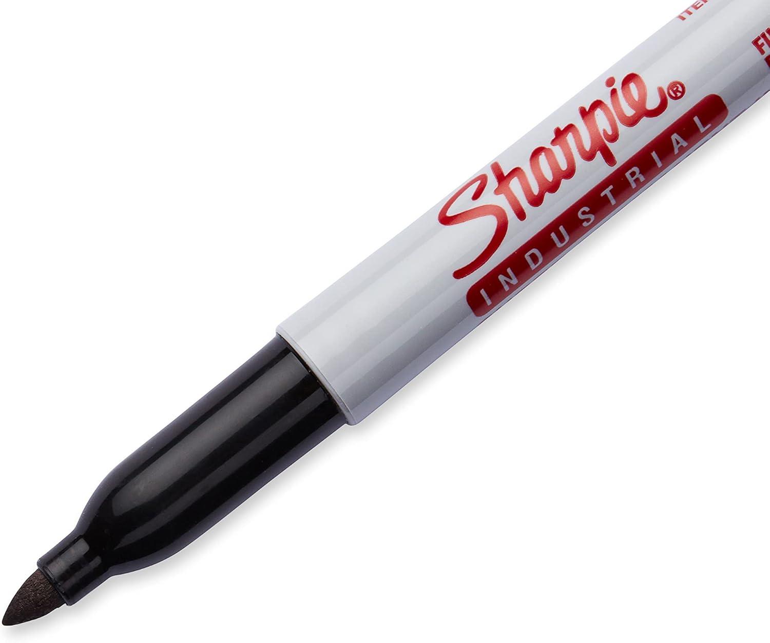 image:imageSharpie Industrial Permanent Markers Fine Point Black Box of 121 Count Pack of 36