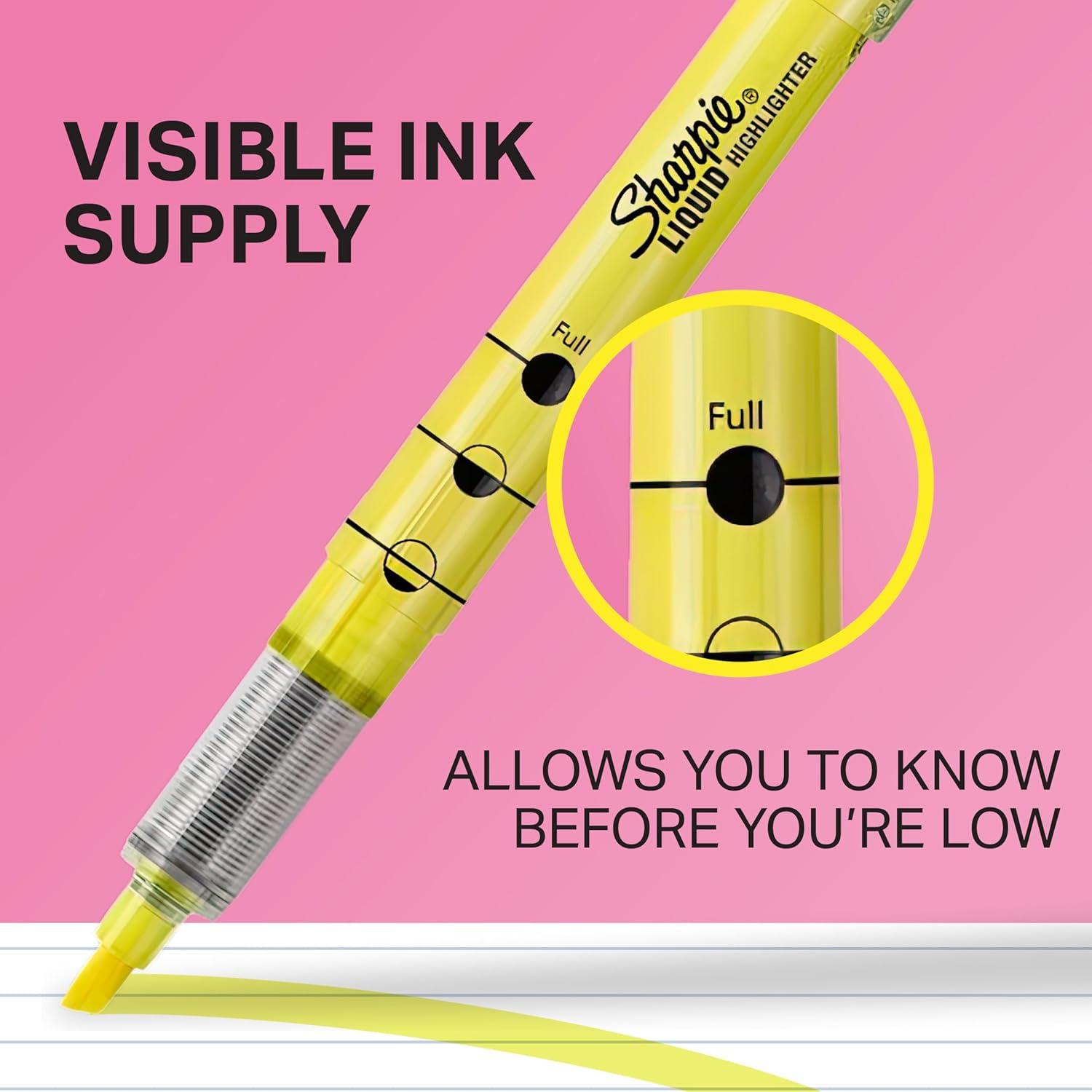image:imageSharpie Liquid Highlighters Chisel Tip Assorted Colors 10 Count Journaling School Study Supplies