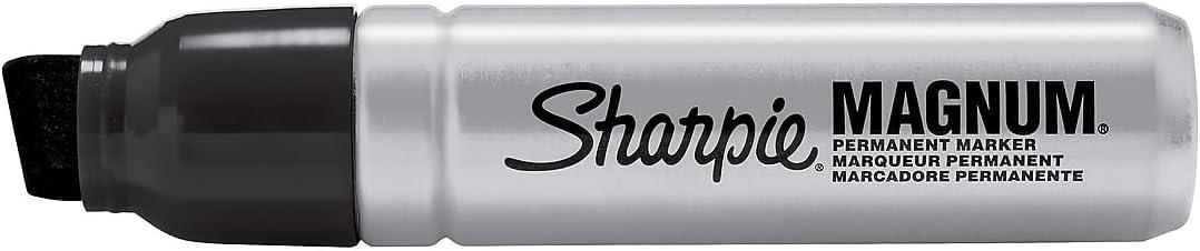 image:imageSharpie Magnum Permanent Markers Oversized Chisel Tip Black 12 Count Office Home Teacher Supplies Great for Poster BoardsBlack