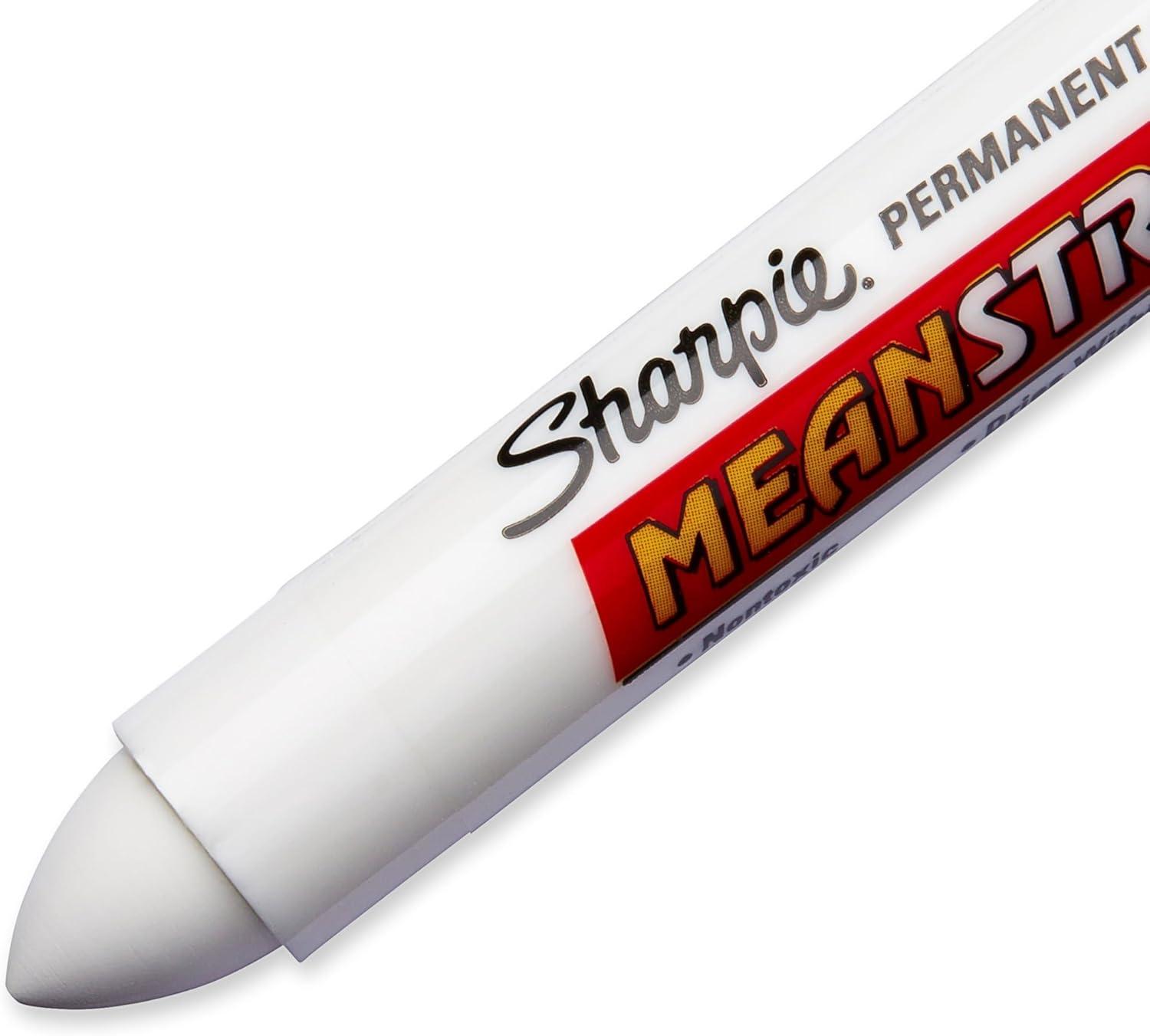 image:imageSharpie Mean Streak Permanent Marking Stick Bullet Tip White Box of 12White