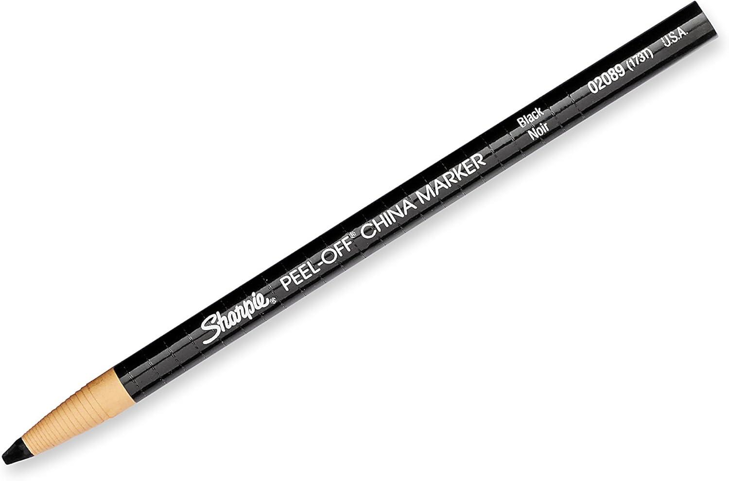 image:imageSharpie PeelOff China Marker Grease Pencils Black Box of 12Black