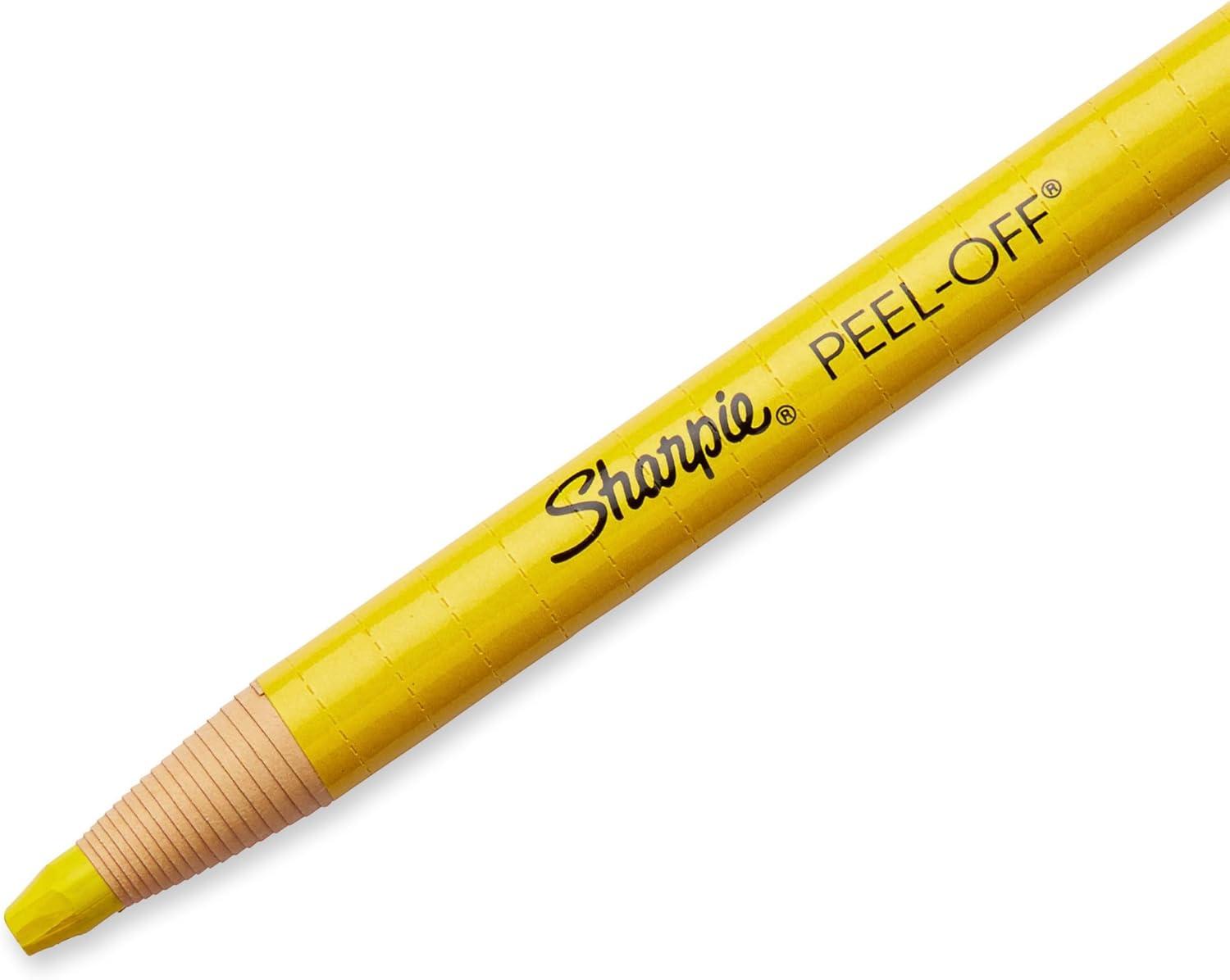 image:imageSharpie PeelOff China Markers Wax Grease Pencils Fine Point Yellow Box of 12 Marks on Glass Plastic Tile Metal and MoreYellow