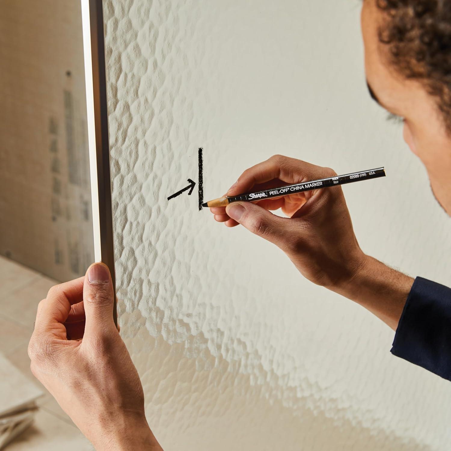 image:imageSharpie PeelOff China Markers Wax Grease Pencils Fine Point Yellow Box of 12 Marks on Glass Plastic Tile Metal and MoreYellow