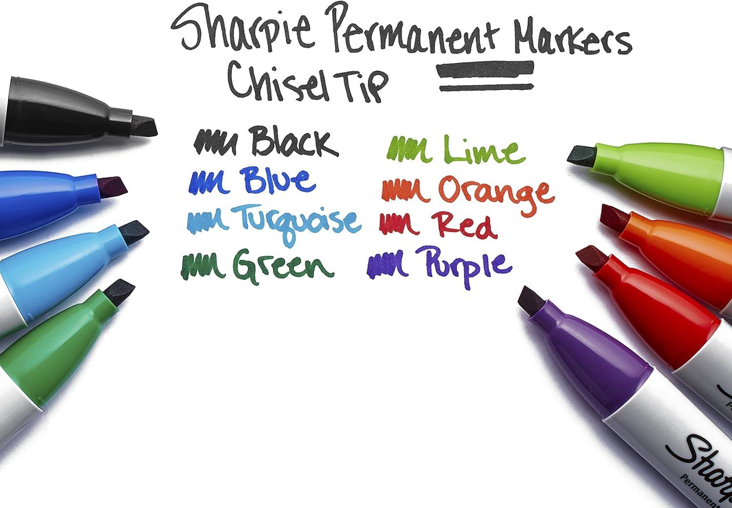 image:imageSharpie Permanent Markers Chisel Tip Black 12 Count Home School Office SuppliesBlack
