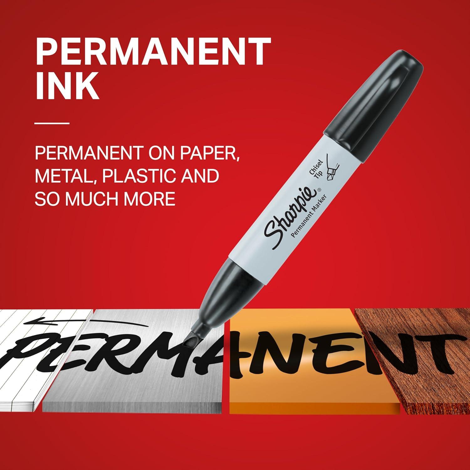 image:imageSharpie Permanent Markers Chisel Tip Black 12 Count Home School Office SuppliesBlack