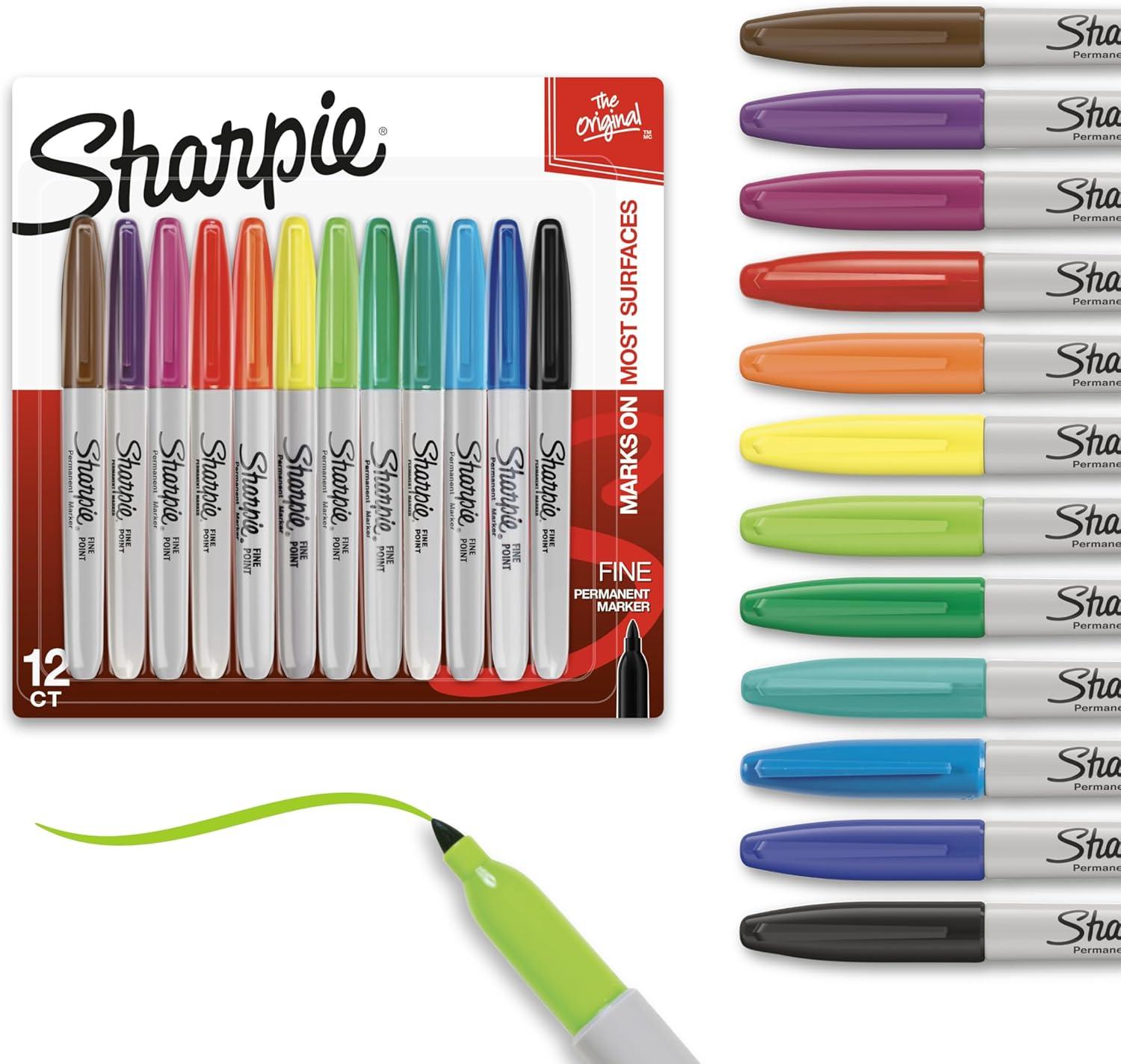 image:imageSharpie Permanent Markers Fine Point Assorted Colors 24 Count144 Count