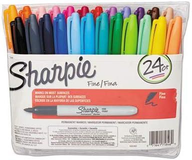 image:imageSharpie Permanent Markers Fine Point Assorted Colors 24 Count24 Count