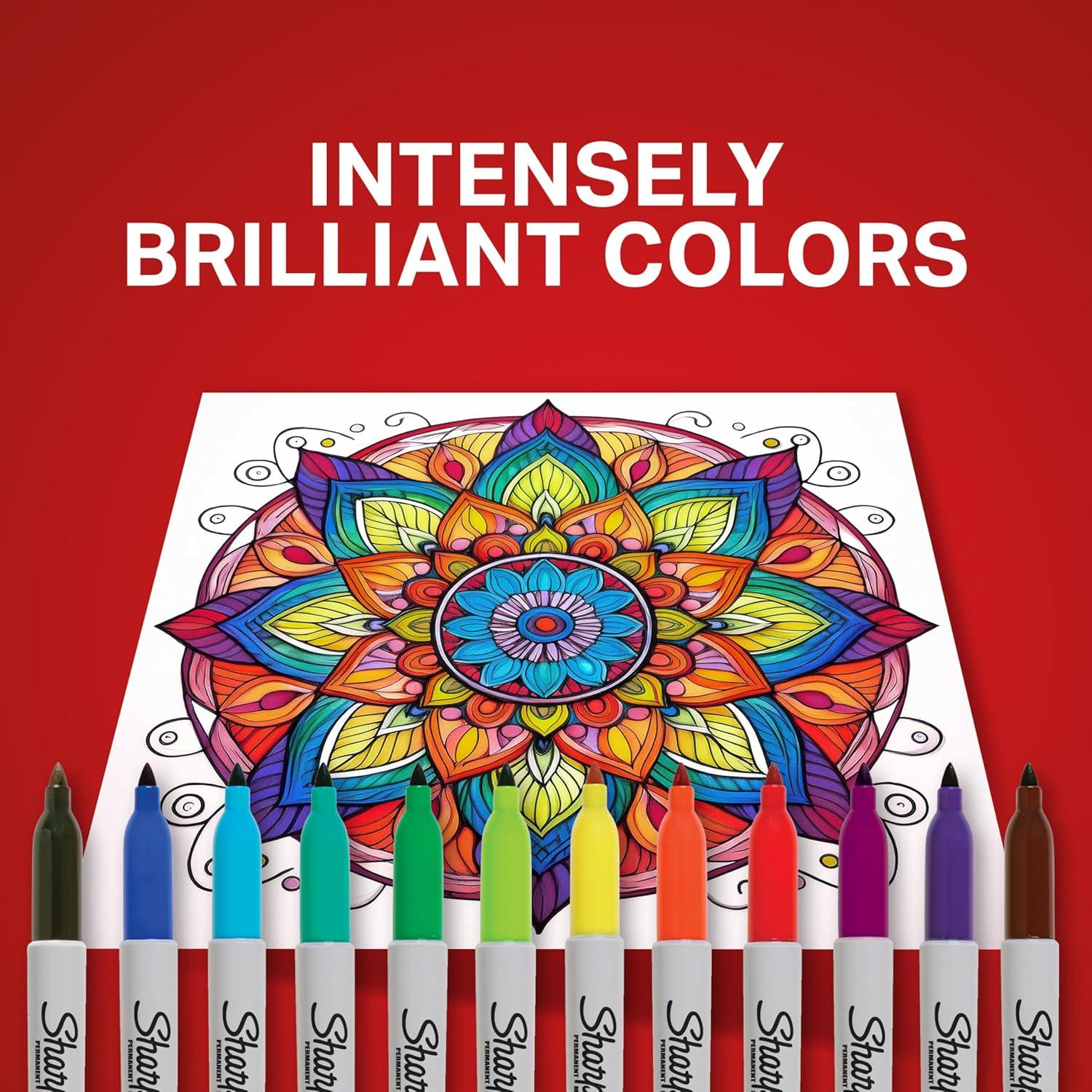 image:imageSharpie Permanent Markers Fine Point Assorted Colors 24 Count24 Count