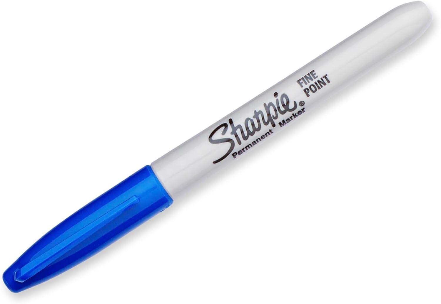 image:imageSharpie Permanent Markers Fine Point Assorted Colors Black Red Blue Green 36 Count Bulk Office SuppliesBlue