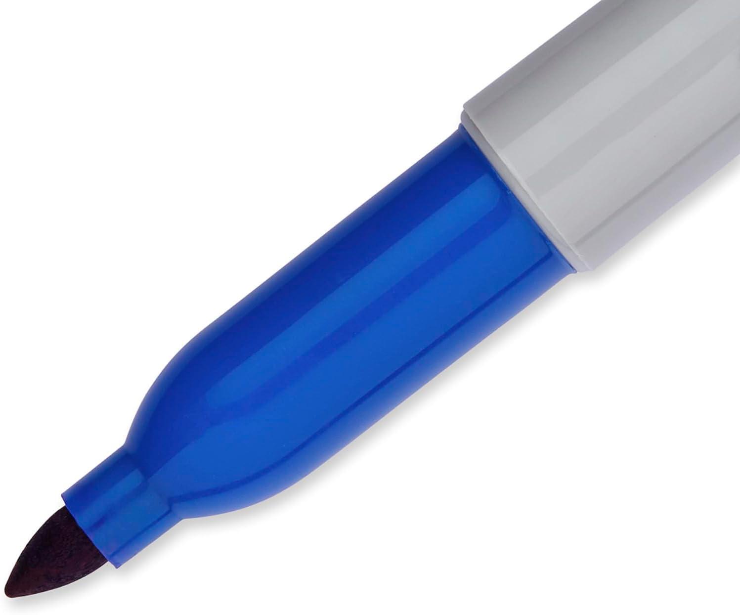 image:imageSharpie Permanent Markers Fine Point Assorted Colors Black Red Blue Green 36 Count Bulk Office SuppliesBlue
