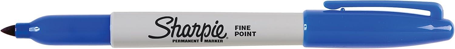 image:imageSharpie Permanent Markers Fine Tip Red 12 Count Office Supplies Quick Drying Fade Resistant For Plastic Metal Wood And MoreBlue