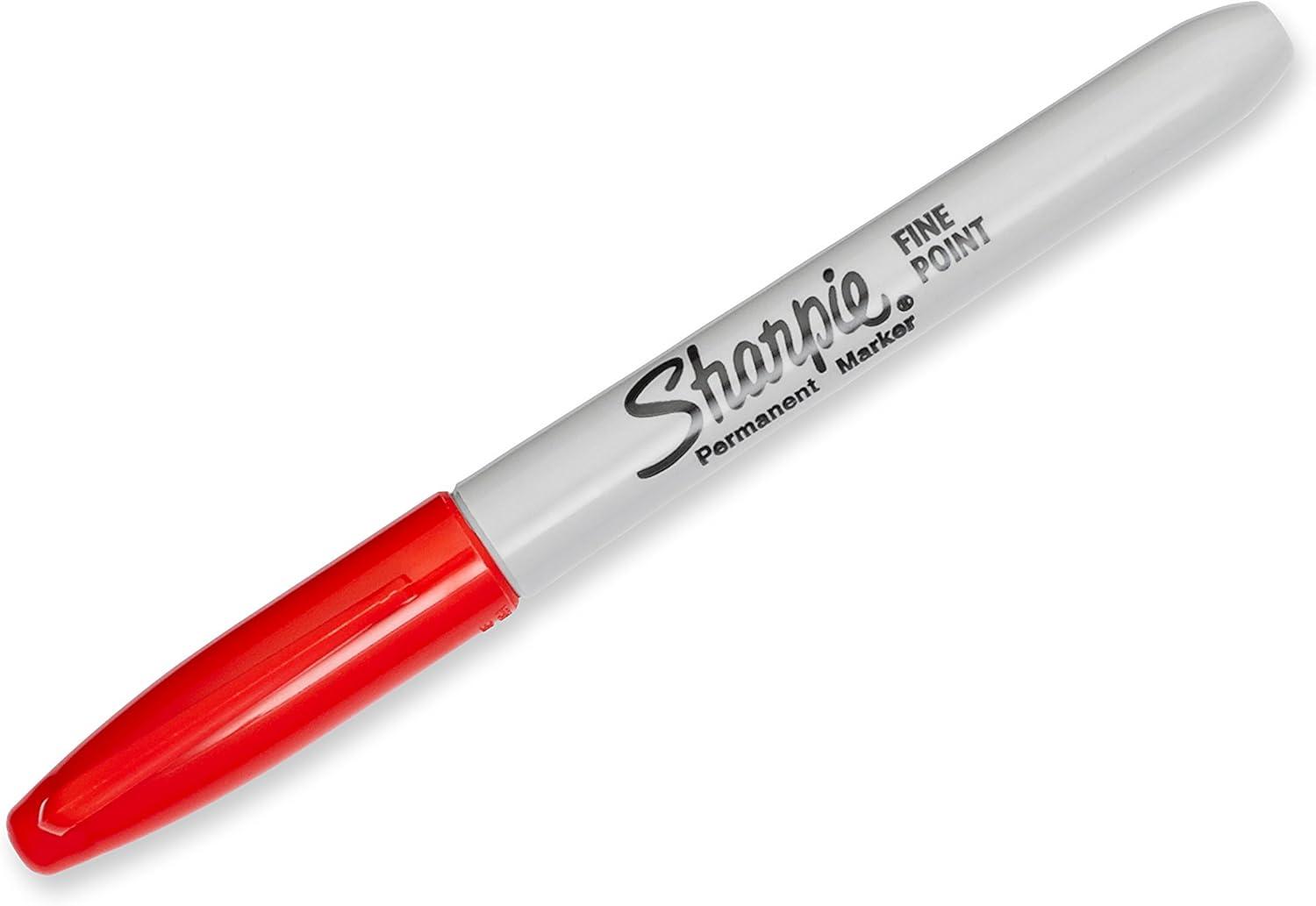 image:imageSharpie Permanent Markers Fine Tip Red 36 Count Marks on Paper Plastic Metal Wood Perfect for Drawing Coloring Posters Home Office Supplies1 Count Pack of 36
