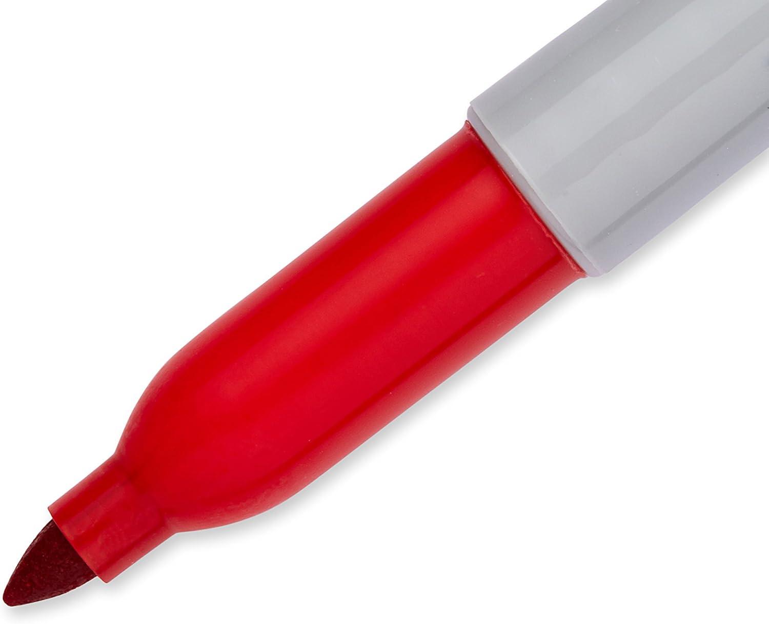 image:imageSharpie Permanent Markers Fine Tip Red 36 Count Marks on Paper Plastic Metal Wood Perfect for Drawing Coloring Posters Home Office Supplies1 Count Pack of 36