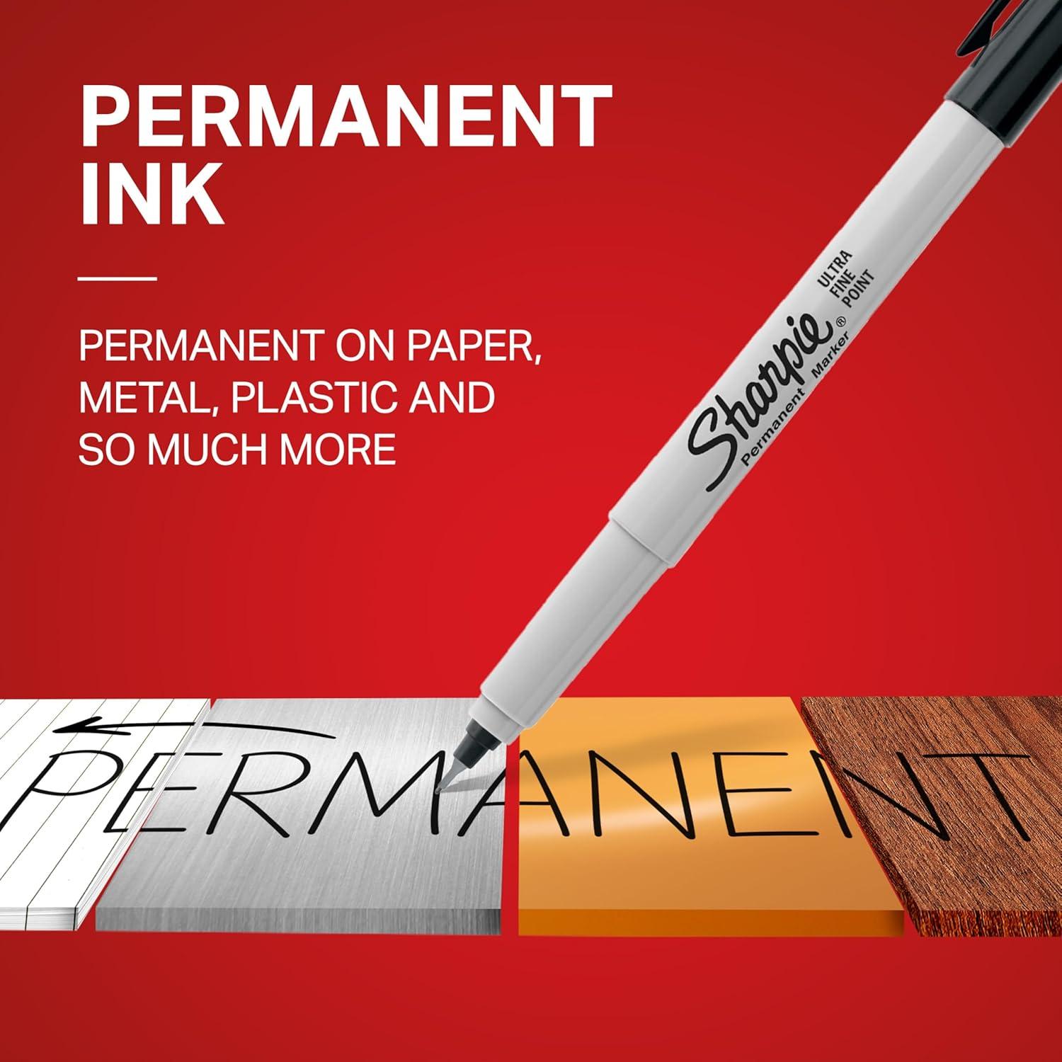 image:imageSharpie Permanent Markers Ultra Fine Tip Black 12 Count Office Supplies Quick Drying Fade Resistant Ideal for Posters Drawing ColoringBlack