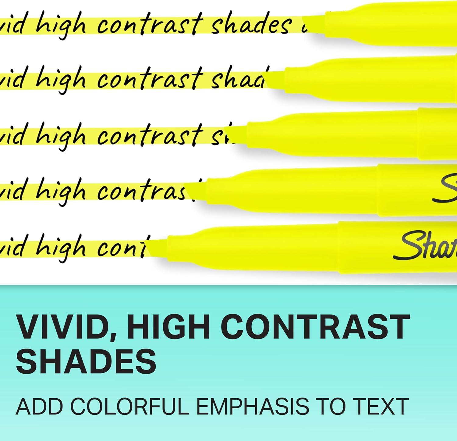 image:imageSharpie Pocket Highlighters Narrow Chisel Tip Highlighter Marker Set Pack Of 36 In 6 Assorted Fluorescent And Pastel Highlighters Ideal For Office Teacher And School Supplies1 Count Pack of 36