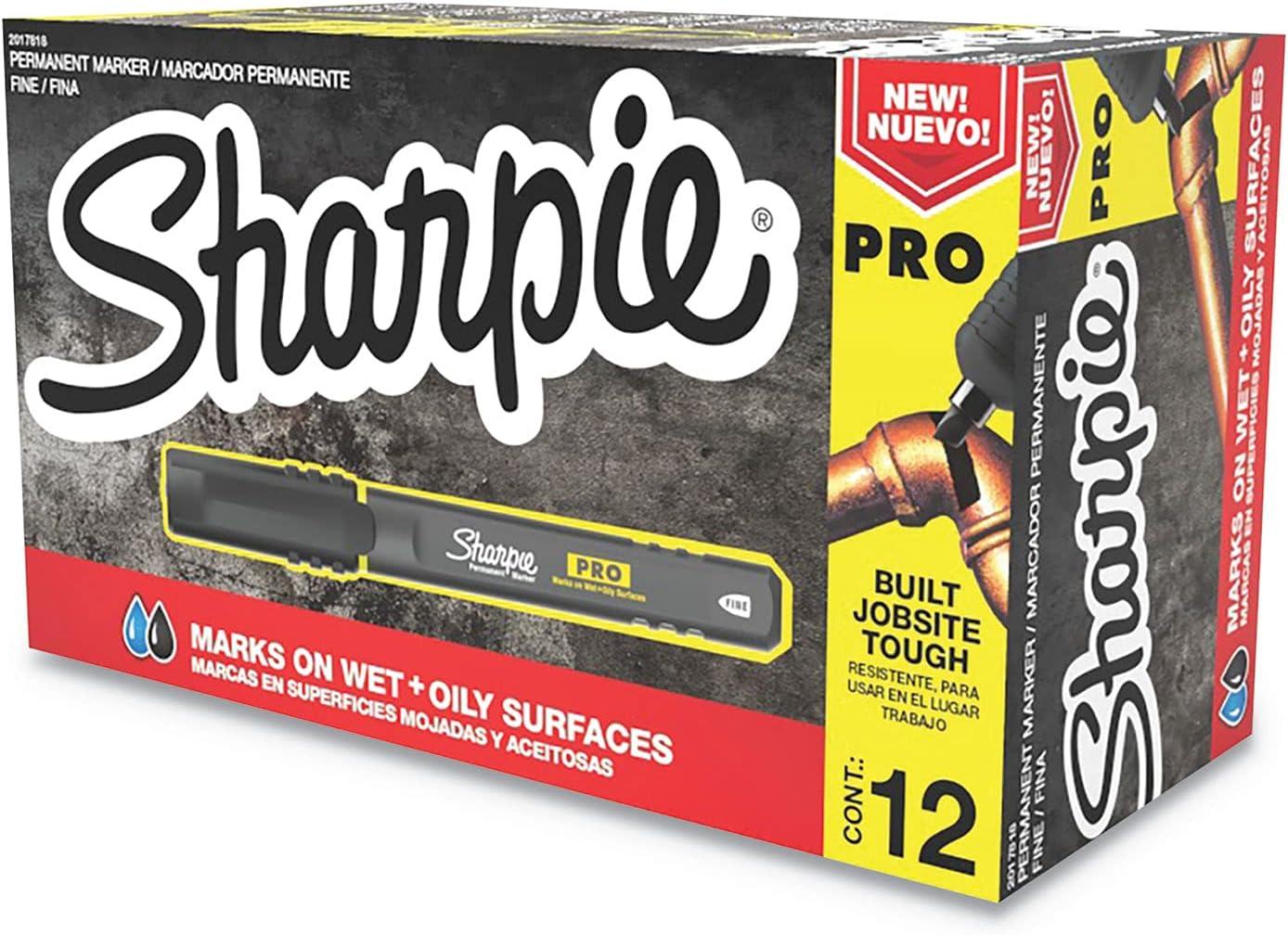 image:imageSharpie Pro Permanent Marker Fine Point Black 12 Count 2017818Marker