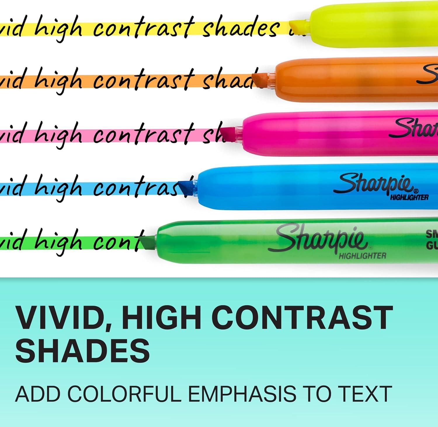 image:imageSharpie Retractable Highlighters Chisel Tip Assorted Colors 8 Count Journaling Classroom Study Supplies