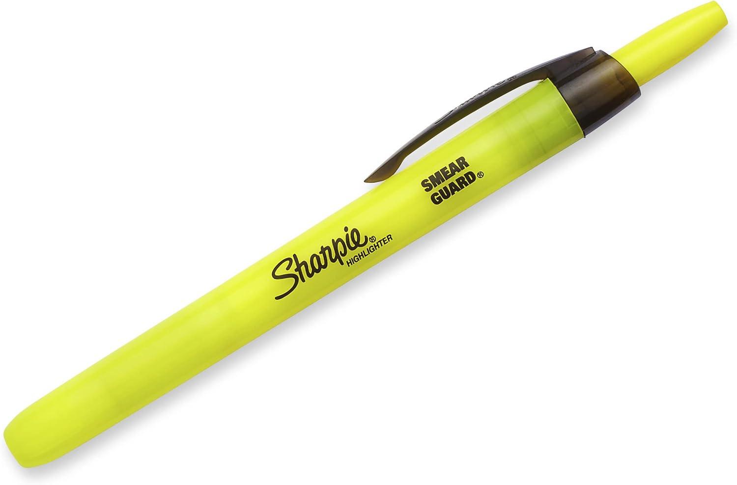 image:imageSharpie Retractable Highlighters Chisel Tip Fluorescent Yellow 12 Count12 Count Pack of 12