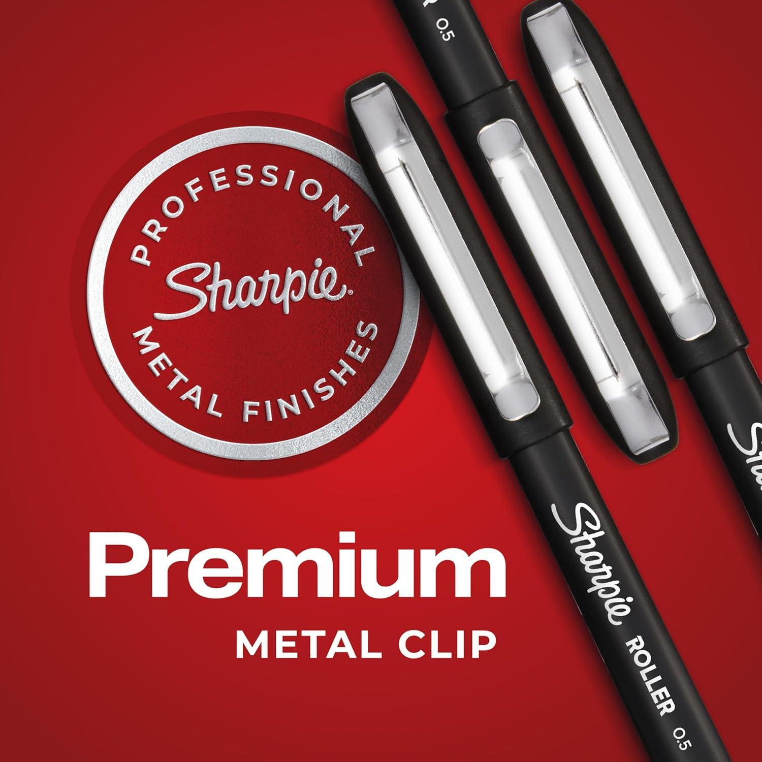 image:imageSharpie Rollerball Pen Needle Point 05mm Precision Pen Red Ink 12 CountBlue Ink