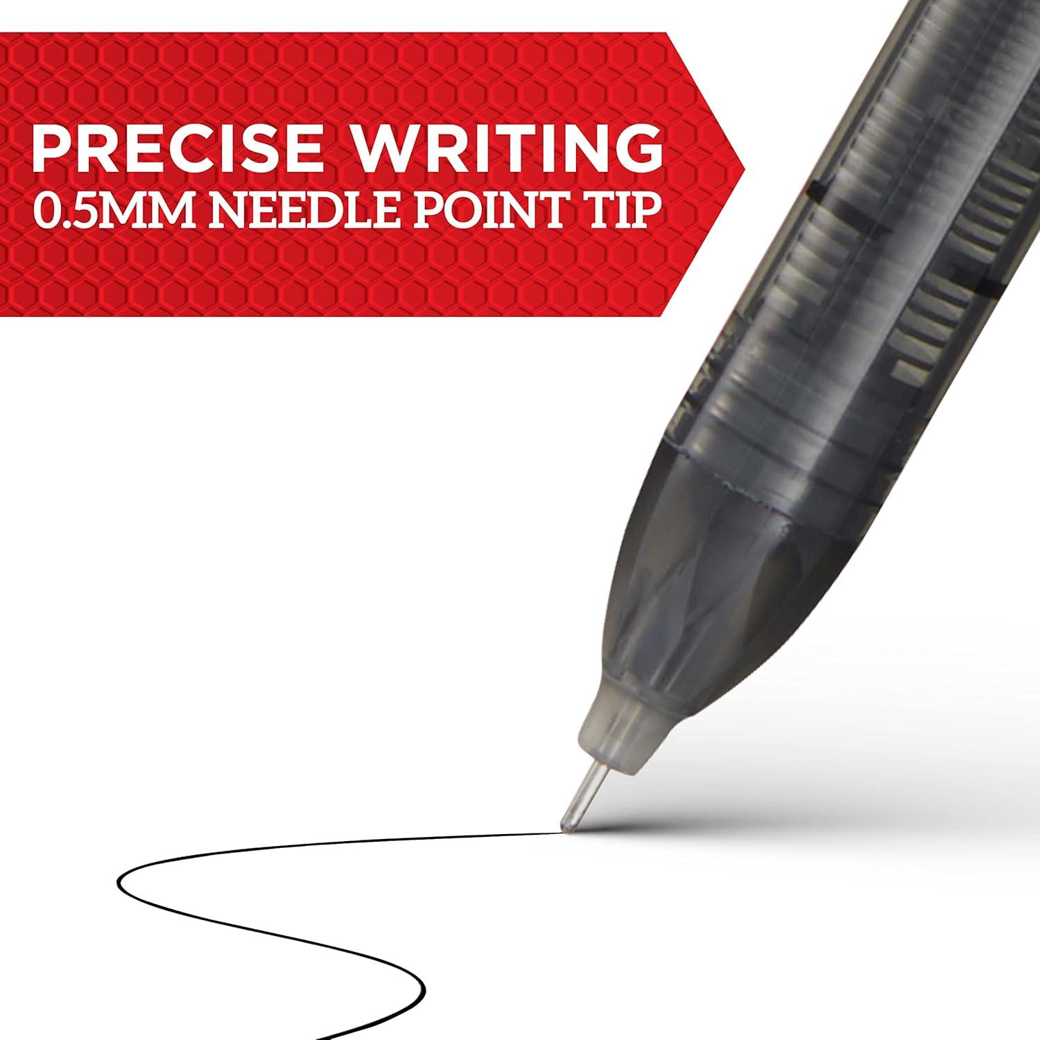 image:imageSharpie Rollerball Pen Needle Point 05mm Precision Pen Red Ink 12 CountRed Ink