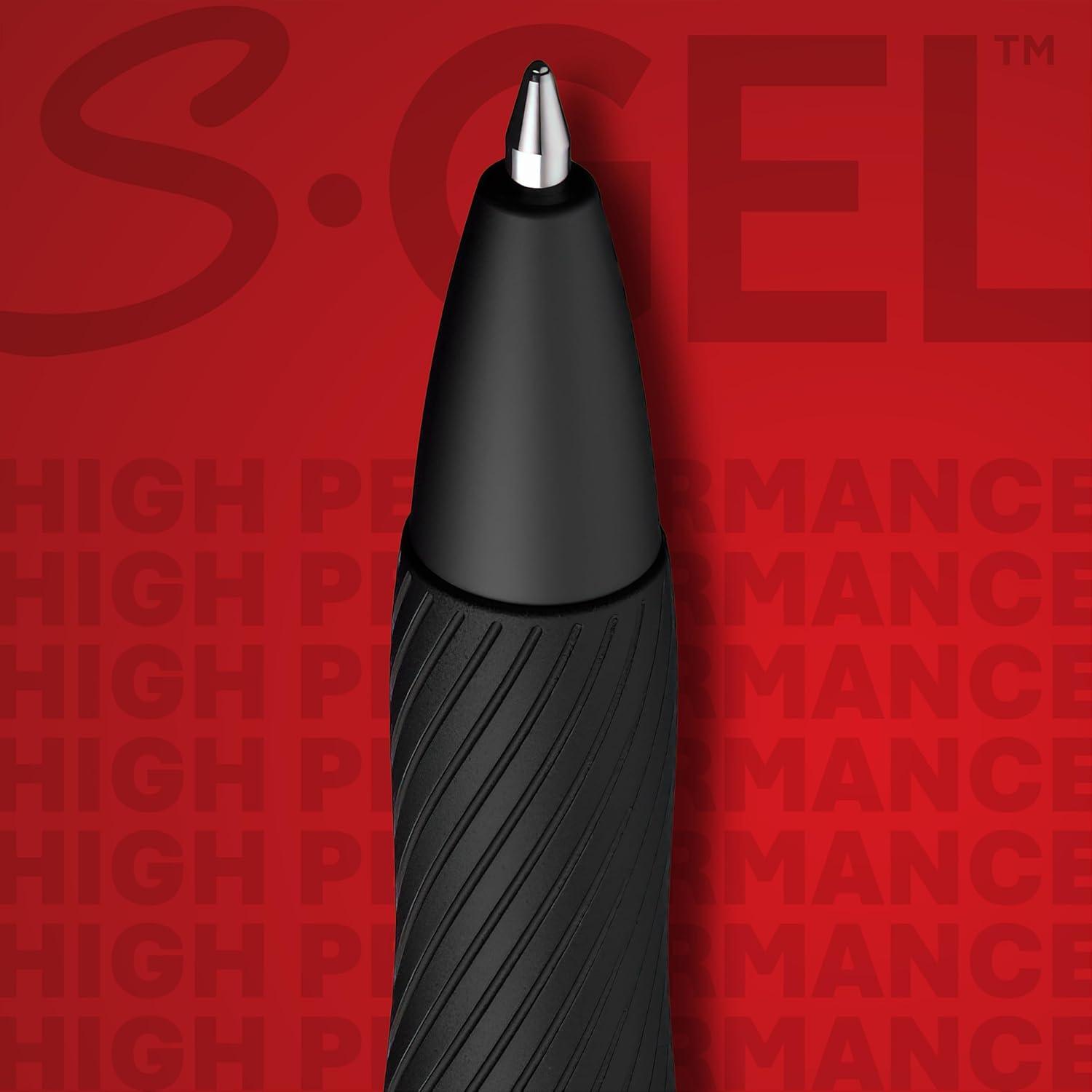 image:imageSharpie SGel Gel Pens Black Barrel Medium Point 07mm Assorted Ink Colors 12 Count Writing NoteTaking Journaling School Supplies12 Count Pack of 1