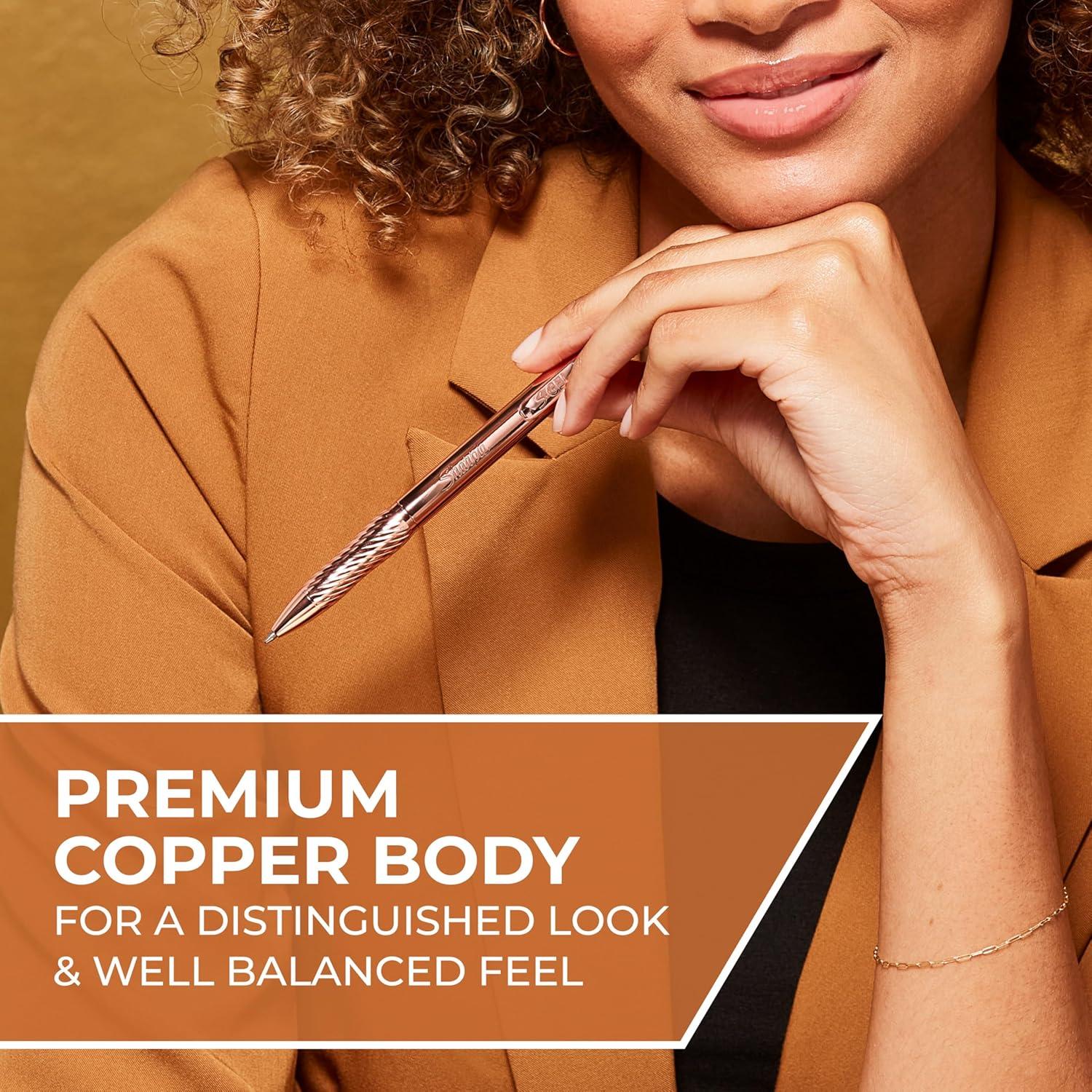 image:imageSharpie SGel Pens Copper Metal Body Medium Point 07mm Black Gel Ink Includes 2 Pens and 2 Additional Ink Refills1 Count Pack of 1