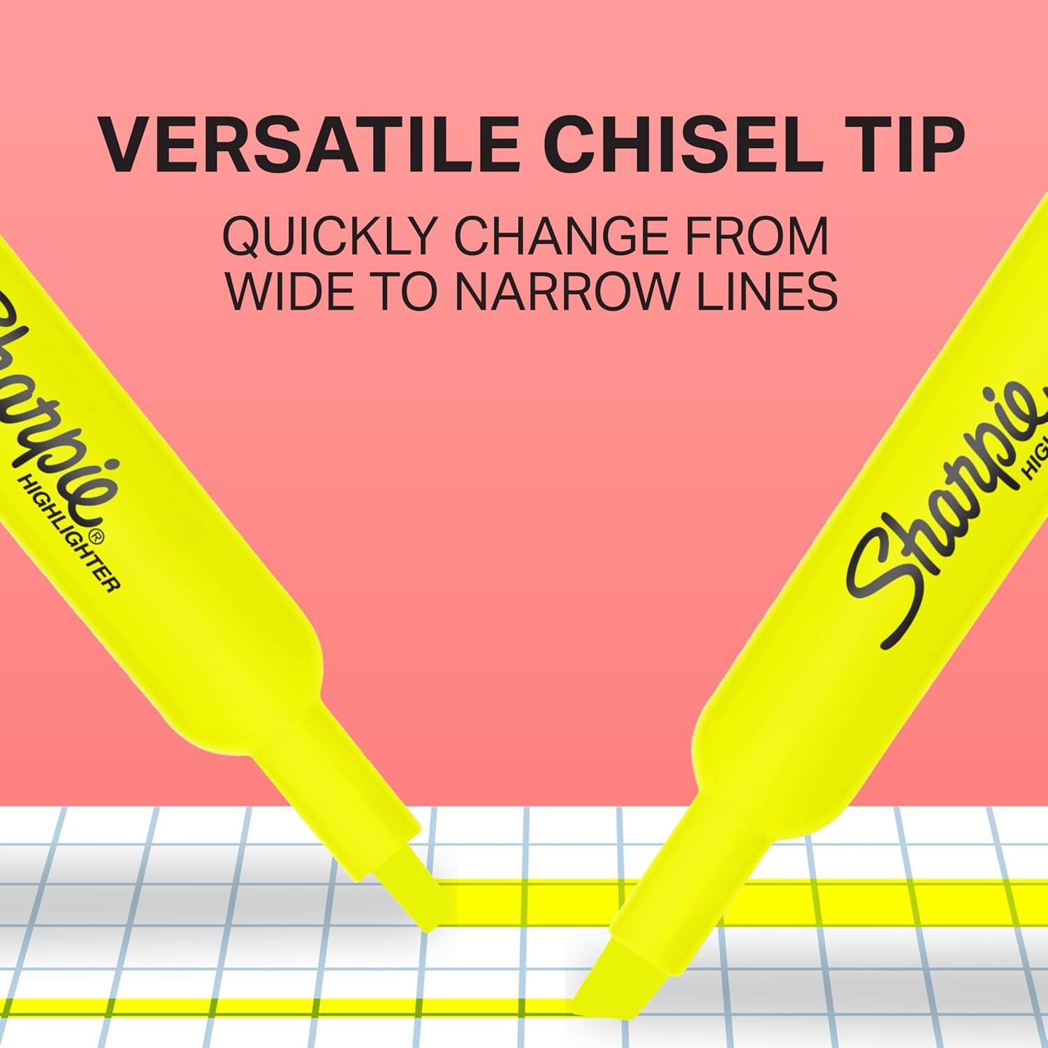 image:imageSharpie Tank Style Highlighters Chisel Tip Fluorescent Pink 12 Count1 Count Pack of 12