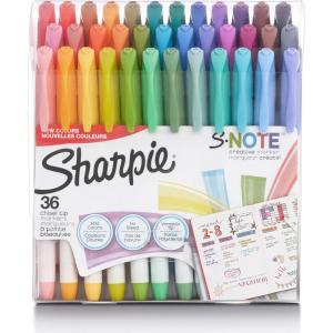 image:imageSHARPIE SNote Creative Markers Pastel Highlighters Art Marker Set Assorted Colors Chisel Tip 12 Count36 Count