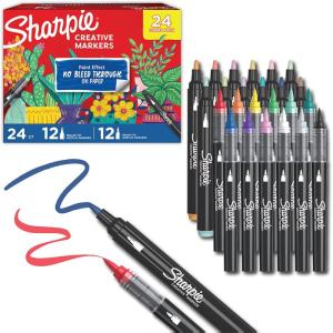 image:imageSharpie Creative Markers Variety Pack WaterBased Acrylic Paint Markers Fine Tip Assorted 24 Count1 Count Pack of 24