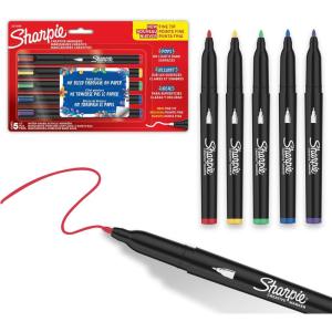 image:imageSharpie Creative Markers WaterBased Acrylic Paint Markers Fine Tip Assorted 5 Count