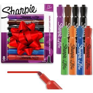 image:imageSharpie Flip Chart Markers Bullet Tip Assorted Colors LowOdor SqueakFee 8 Count  Office Presentation Back to School Teacher Supplies3