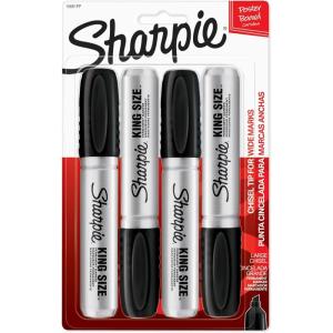 image:imageSharpie King Size Permanent Marker Large Chisel Tip Great for Poster Boards Assorted 4 CountAssorted