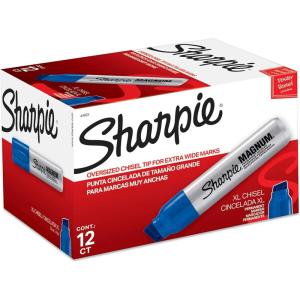 image:imageSharpie Magnum Permanent Markers Oversized Chisel Tip Black 12 Count  Office Home Teacher Supplies Great for Poster BoardsBlue