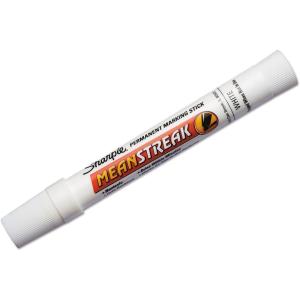 image:imageSharpie Mean Streak Permanent Marking Stick Bullet Tip White Box of 12White