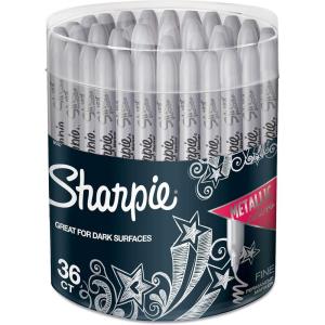 image:imageSharpie Metallic Permanent Markers Fine Tip Assorted Colors 6 Count  Arts amp Crafts Quick Drying Great for Dark Surfaces36 Count Pack of 1