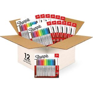 image:imageSharpie Permanent Markers Fine Point Assorted Colors 24 Count144 Count