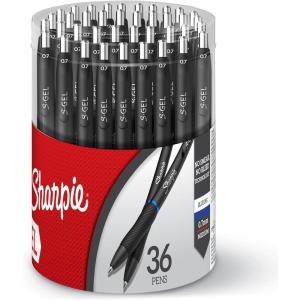 image:imageSharpie SGel Pens Medium Point 07mm Blue Gel Ink 36 Count  Writing NoteTaking Office Supplies No Smear No Bleed