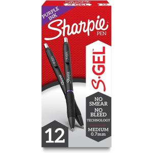 image:imageSharpie SGel Pens Medium Point 07mm Green Gel Ink 12 Count  Writing Office School SuppliesPurple Ink