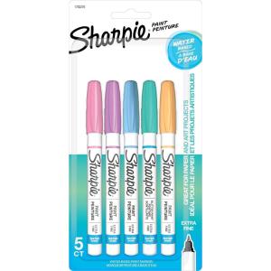 image:imageSharpie WaterBased Paint Markers ExtraFine Assorted Colors 5 CountAssorted Colors