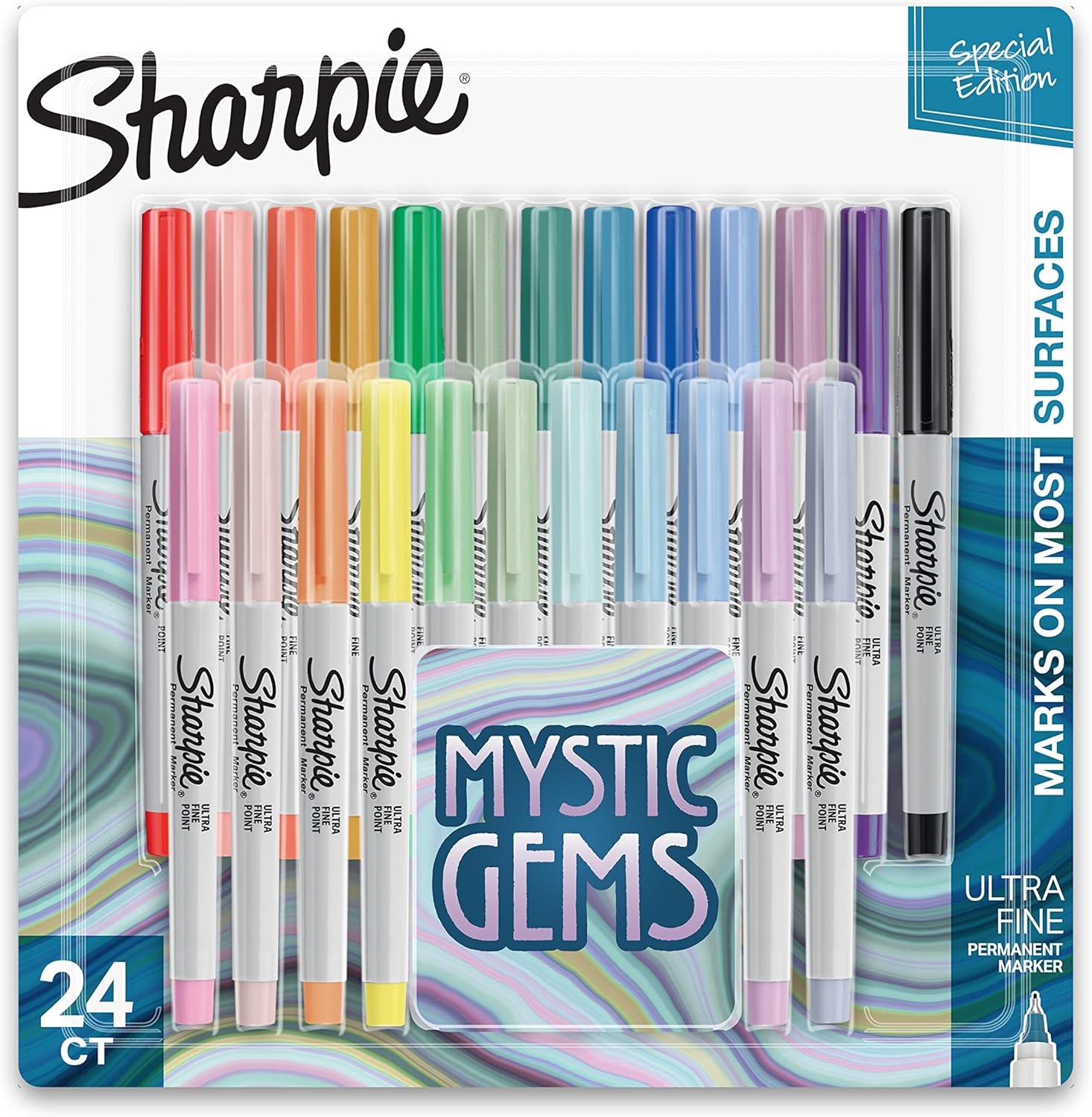 image:imageSharpie Permanent Markers Toy Story 5 Packaging Assorted Fine Point 24 CountMystic Gems