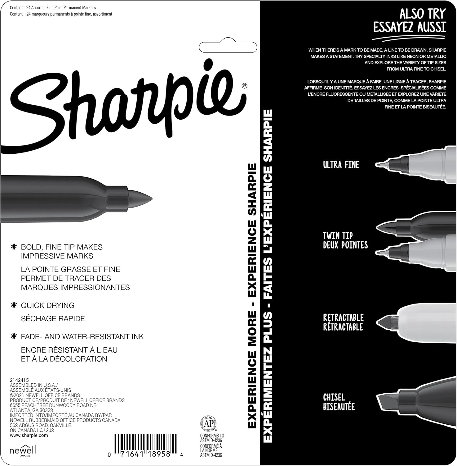 image:imageSharpie Permanent Markers Toy Story 5 Packaging Assorted Fine Point 24 CountMystic Gems