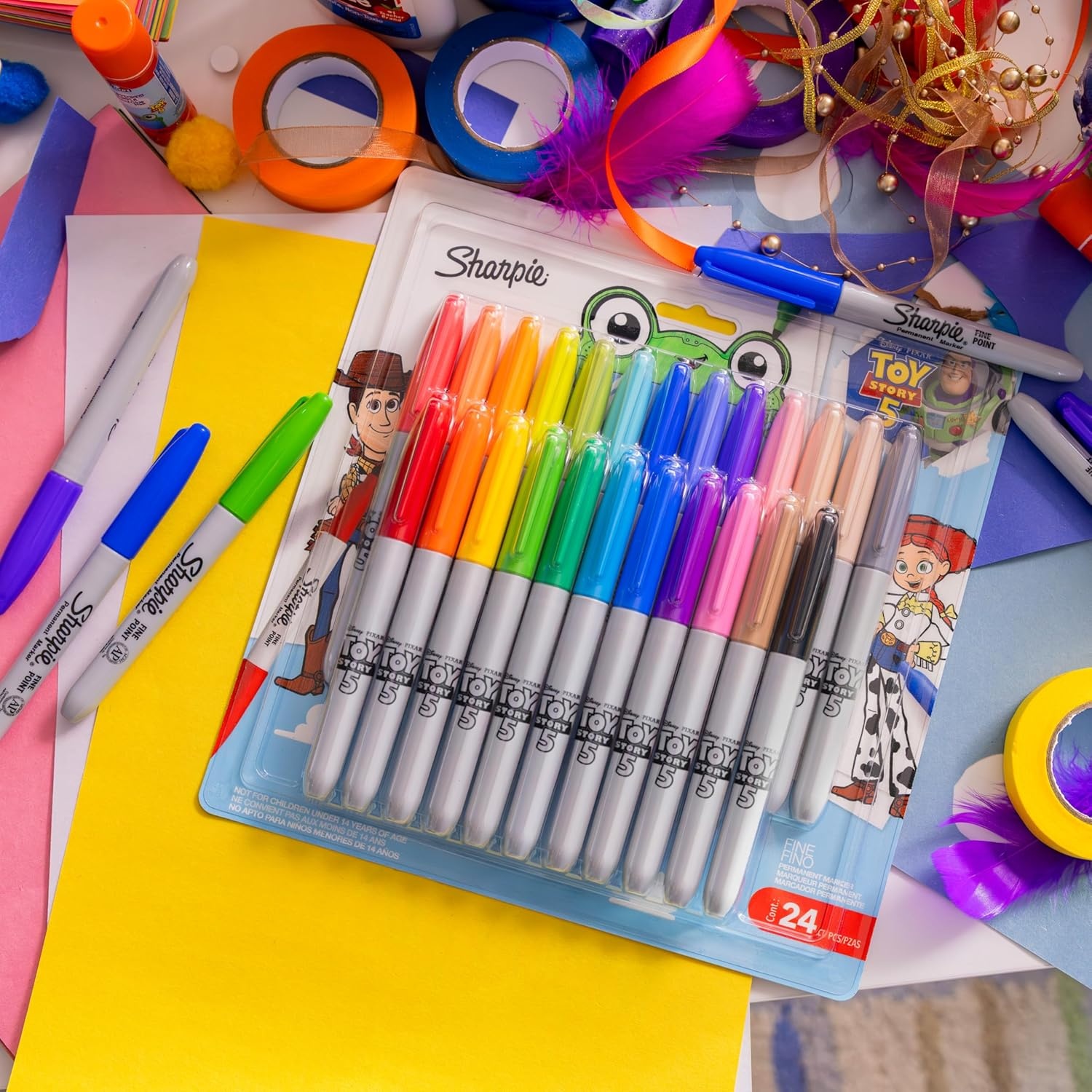 image:imageSharpie Permanent Markers Toy Story 5 Packaging Assorted Fine Point 24 CountToy Story
