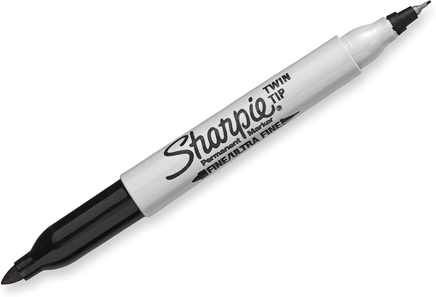 image:imageSharpie Twin Tip Permanent Markers Fine and Ultra Fine Black 4 Count